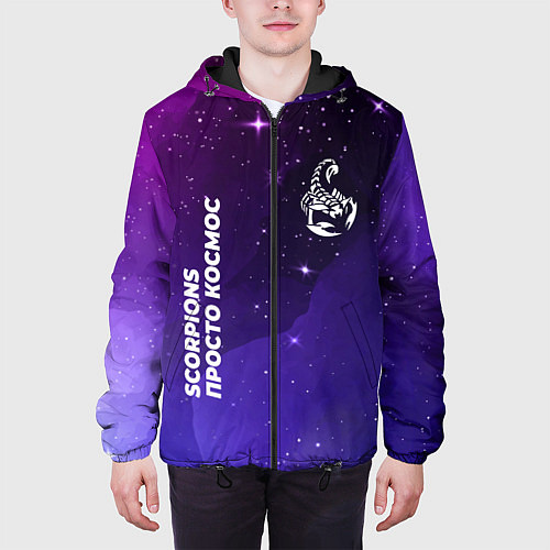 Мужская куртка Scorpions просто космос / 3D-Черный – фото 3