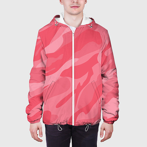 Мужская куртка Pink military / 3D-Белый – фото 3