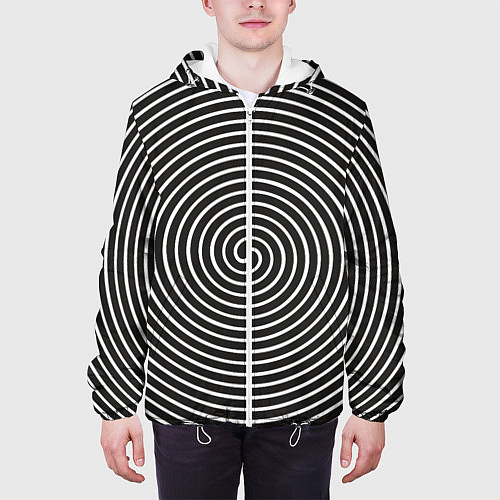 Мужская куртка Оптическая спираль / 3D-Белый – фото 3