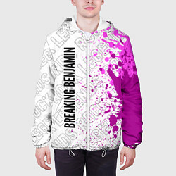Куртка с капюшоном мужская Breaking Benjamin rock legends: по-вертикали, цвет: 3D-белый — фото 2