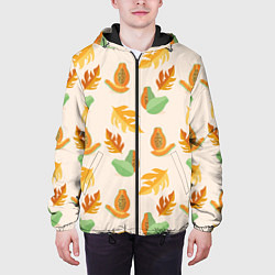 Куртка с капюшоном мужская Осенняя папайя, цвет: 3D-черный — фото 2