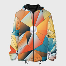 Мужская куртка Жемчужина - градиент из полигональных треугольнико