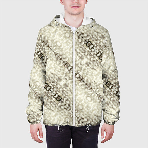 Мужская куртка Жемчужная россыпь / 3D-Белый – фото 3