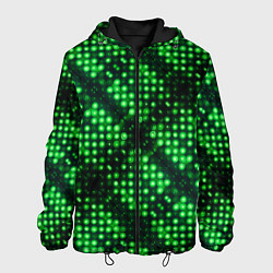 Мужская куртка Яркие зеленые точки