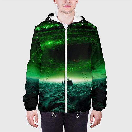 Мужская куртка Космический шторм / 3D-Белый – фото 3