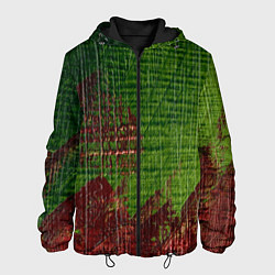 Мужская куртка Зелёная и бордовая текстура