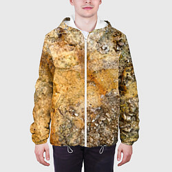 Куртка с капюшоном мужская Скалистая поверхность, цвет: 3D-белый — фото 2