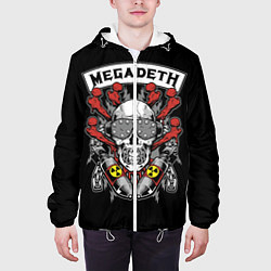 Куртка с капюшоном мужская Megadeth - ядерный череп, цвет: 3D-белый — фото 2