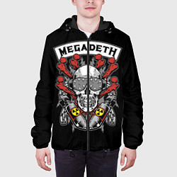 Куртка с капюшоном мужская Megadeth - ядерный череп, цвет: 3D-черный — фото 2
