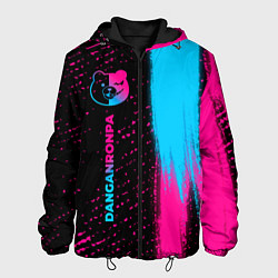 Куртка с капюшоном мужская Danganronpa - neon gradient: по-вертикали, цвет: 3D-черный