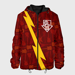 Куртка с капюшоном мужская System of a Down гитары и молния, цвет: 3D-черный