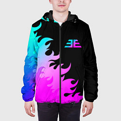 Куртка с капюшоном мужская Imagine Dragons неоновый огонь, цвет: 3D-черный — фото 2