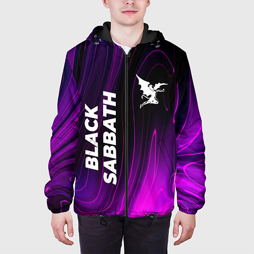 Мужская куртка Black Sabbath violet plasma / 3D-Черный – фото 3