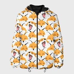 Куртка с капюшоном мужская Хитрые лисы, цвет: 3D-черный