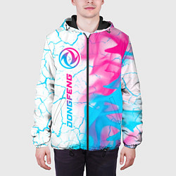 Куртка с капюшоном мужская Dongfeng neon gradient style: по-вертикали, цвет: 3D-черный — фото 2