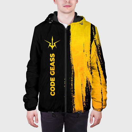 Мужская куртка Code Geass - gold gradient: по-вертикали / 3D-Черный – фото 3