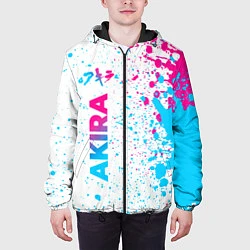 Куртка с капюшоном мужская Akira neon gradient style: по-вертикали, цвет: 3D-черный — фото 2