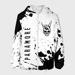 Куртка с капюшоном мужская Paramore и рок символ на светлом фоне, цвет: 3D-белый