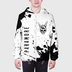 Куртка с капюшоном мужская Paramore и рок символ на светлом фоне, цвет: 3D-белый — фото 2