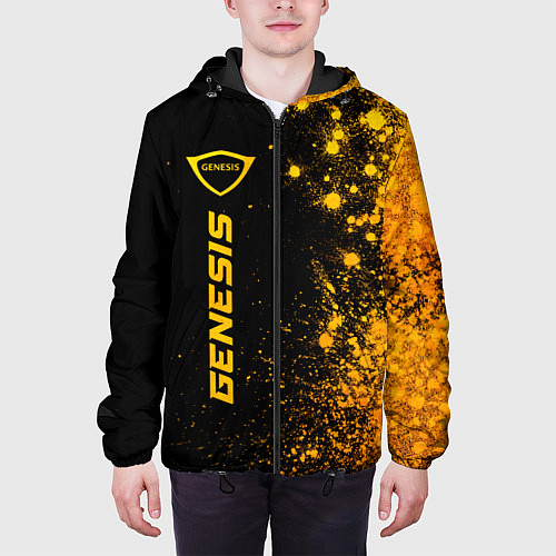 Мужская куртка Genesis - gold gradient: по-вертикали / 3D-Черный – фото 3