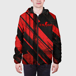 Куртка с капюшоном мужская CS GO black and red, цвет: 3D-черный — фото 2