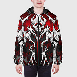 Куртка с капюшоном мужская Агрессивные кости, цвет: 3D-черный — фото 2
