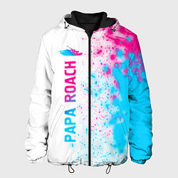Куртка с капюшоном мужская Papa Roach neon gradient style: по-вертикали, цвет: 3D-черный