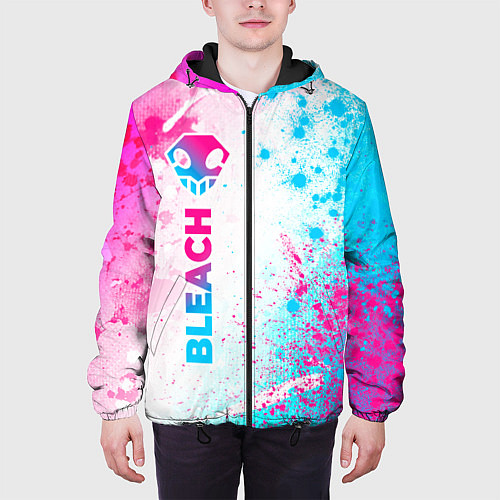 Мужская куртка Bleach neon gradient style: по-вертикали / 3D-Черный – фото 3