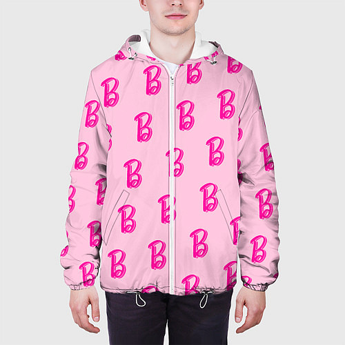 Мужская куртка Барби паттерн буква B / 3D-Белый – фото 3