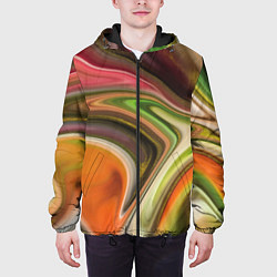 Куртка с капюшоном мужская Waves colors, цвет: 3D-черный — фото 2