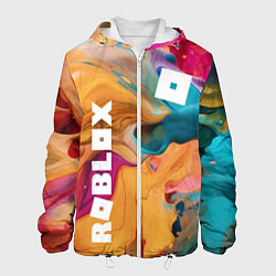 Куртка с капюшоном мужская Roblox Logo Color, цвет: 3D-белый