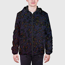 Куртка с капюшоном мужская Мегагалактика, цвет: 3D-черный — фото 2