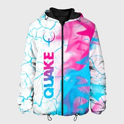Куртка с капюшоном мужская Quake neon gradient style: по-вертикали, цвет: 3D-черный