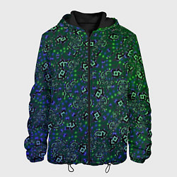 Куртка с капюшоном мужская Изумрудный космос, цвет: 3D-черный