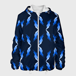 Куртка с капюшоном мужская Синяя ночь, цвет: 3D-белый