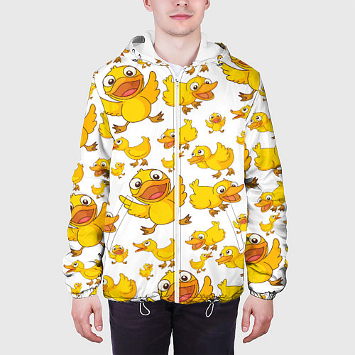 Мужская куртка Yellow ducklings / 3D-Белый – фото 3