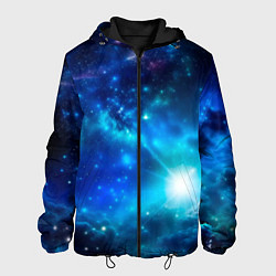 Куртка с капюшоном мужская Звёздный космос чёрно-синий, цвет: 3D-черный