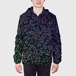 Куртка с капюшоном мужская Космический треш, цвет: 3D-черный — фото 2