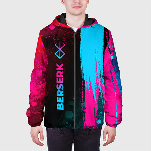 Мужская куртка Berserk - neon gradient: по-вертикали / 3D-Черный – фото 3