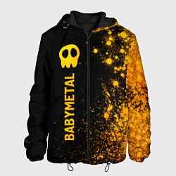 Куртка с капюшоном мужская Babymetal - gold gradient: по-вертикали, цвет: 3D-черный