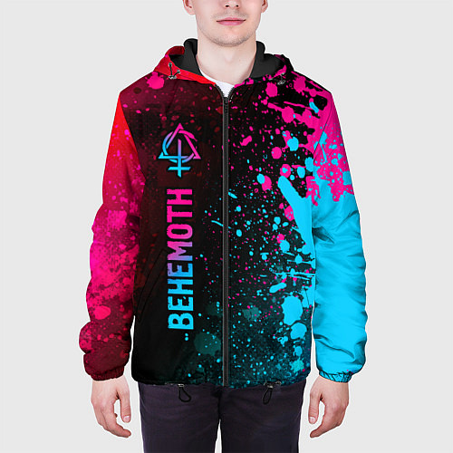 Мужская куртка Behemoth - neon gradient: по-вертикали / 3D-Черный – фото 3