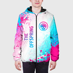 Куртка с капюшоном мужская The Offspring neon gradient style: надпись, символ, цвет: 3D-черный — фото 2
