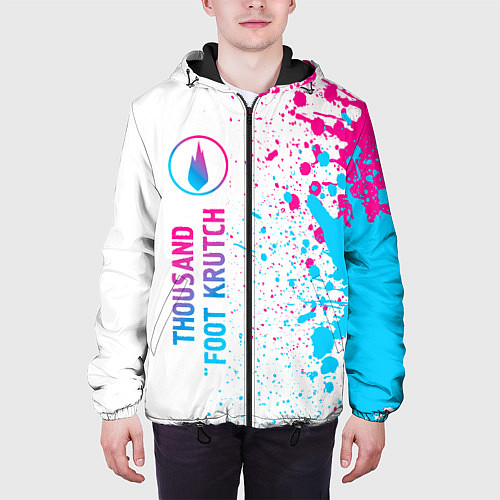 Мужская куртка Thousand Foot Krutch neon gradient style: по-верти / 3D-Черный – фото 3
