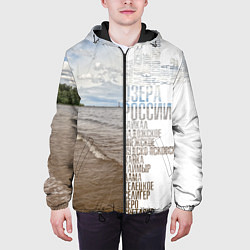 Куртка с капюшоном мужская Озёра России, цвет: 3D-черный — фото 2
