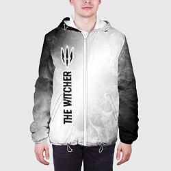 Куртка с капюшоном мужская The Witcher glitch на светлом фоне: по-вертикали, цвет: 3D-белый — фото 2