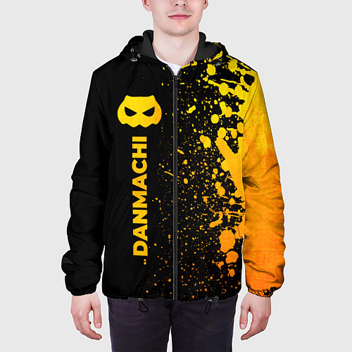 Мужская куртка DanMachi - gold gradient: по-вертикали / 3D-Черный – фото 3