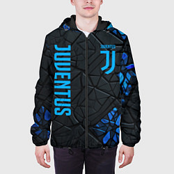 Куртка с капюшоном мужская Juventus logo, цвет: 3D-черный — фото 2