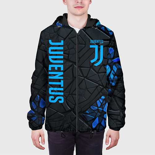 Мужская куртка Juventus logo / 3D-Черный – фото 3