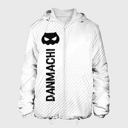 Куртка с капюшоном мужская DanMachi glitch на светлом фоне: по-вертикали, цвет: 3D-белый