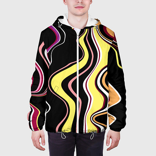 Мужская куртка Дисгармония / 3D-Белый – фото 3